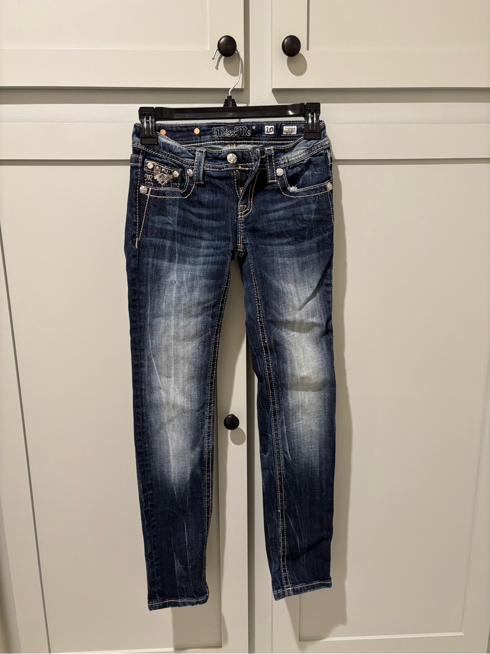 Miss Me Embellished Skinny Jeans Size 10